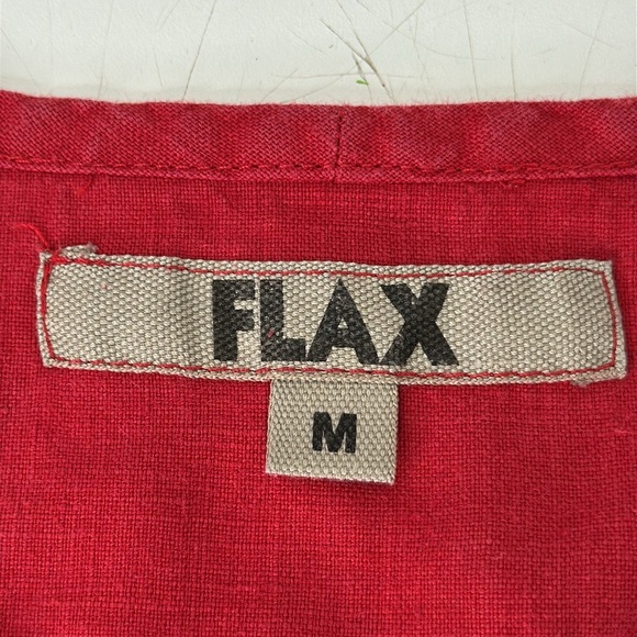 Flax Red Sleeveless Tank Top Classic Design - Picture 4 of 12